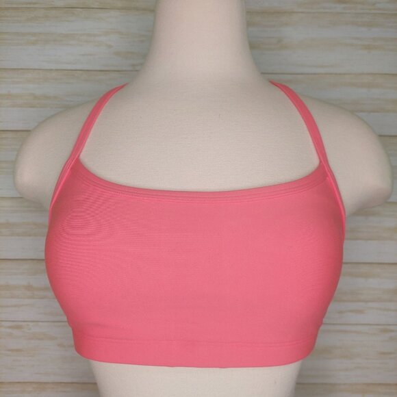Calme By Johnny Was Women's Endurance Racerback Sports Bra Coral Pink Size S - Picture 2 of 9